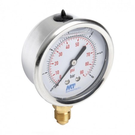 MANÓMETRO GLICERINA 63 mm 1/4" 0-100 atmósfera