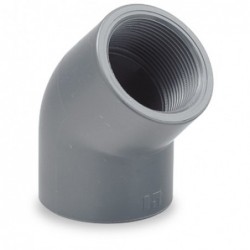 CODO 45º PVC PRESION ROSCADO 1/2"