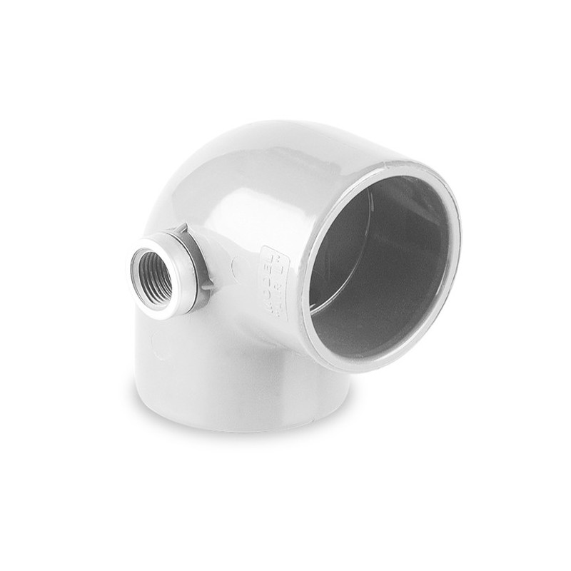 CODO 90º PVC PRESION ENC "AIR L" H 50X1/2" blanco
