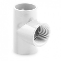 TE 90º PVC PRESION MIXTO centro 50X1 1/2" blanco