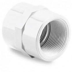 MANGUITO PVC PRESION ROSCA HEMBRA 11/2" blanco