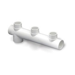 COLECTOR 3 VIAS PVC PRESION ENC 63 B/LAT blanco