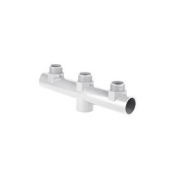 COLECTOR 3 VIAS ROSCA PVC PRESION M 2"X1 1/2" blanco