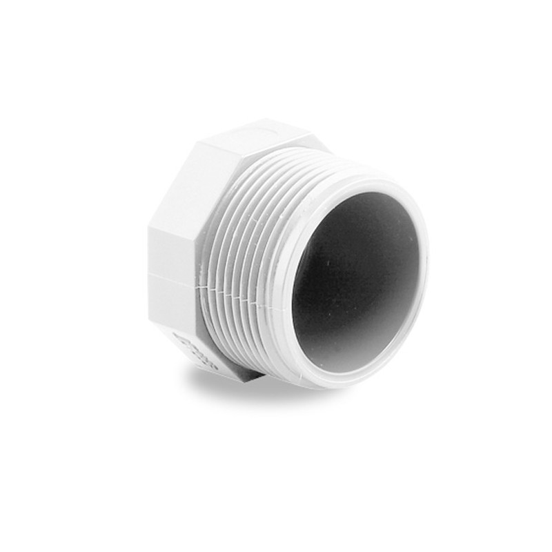 TAPON ROSCADO PVC PRESION M 1 1/2" blanco