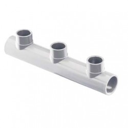 COLECTOR 3 VIAS DIST PVC PRESION ENC M 32 blanco