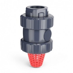VAL PVC RETENCION PIE ENLACE  ROSCA H VITON 1 1/2"